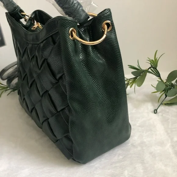 Like Dreams Kathy Woven Top Handle Satchel, NWT - Picture 5 of 6